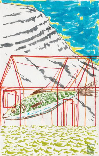 Fish waiting to be gutted